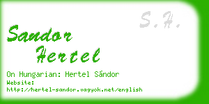 sandor hertel business card